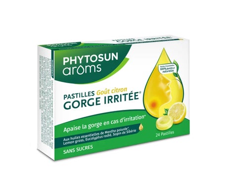 Phytosun Arôms Gorge Irritée Citron 24 Pastilles