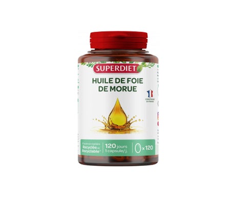 Superdiet Huile de Foie de Morue 120 Capsules