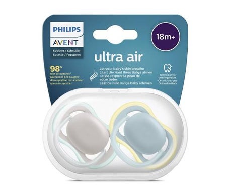 Philips Avent Kit Sucette Ultra Air +18m Neutre 2uts