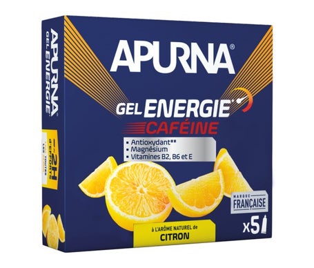Apurna Gel Energie Caféine Citron 5x35g