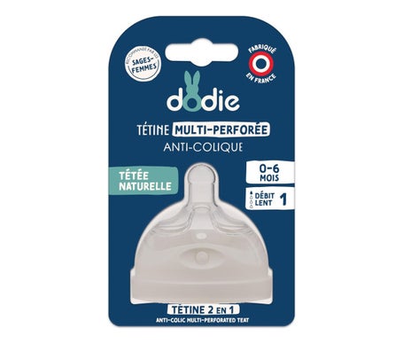 Dodie Tétine Multi-Perforée Anti-Colique Débit 1 0-6M 1 Unité