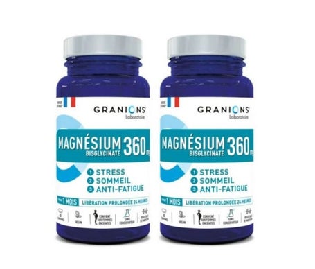 Granions Pack Magnésium Bisglycinate 360mg 2x60comp