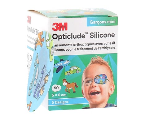 3M Opticlude Pansements Orthoptiques En Silicone Garçon Mini 50 Unités