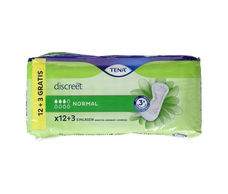 Tena Discreet Serviette d'Incontinence Normal 15uts