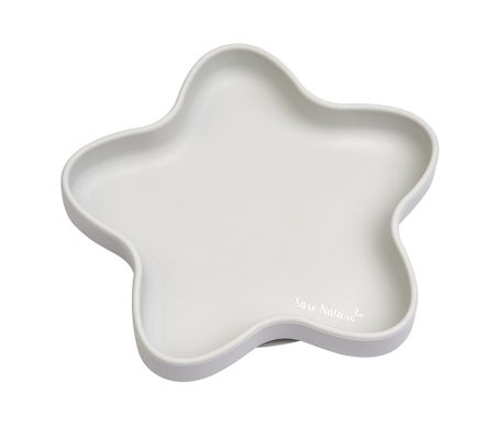 Saro Baby Plato Silicona Star Gris 1ud