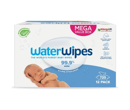 WaterWipes Lingettes Bébés Bio 12x60uts