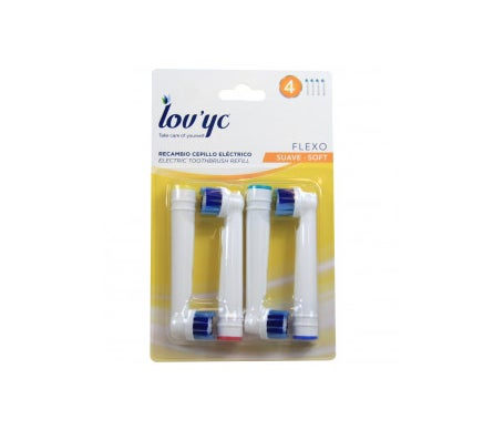 Lovyc Tête de Brosse Électrique de Remplacement Flexo Suave 4uts