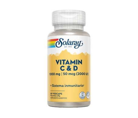 Solaray Vitamine C + D 60caps