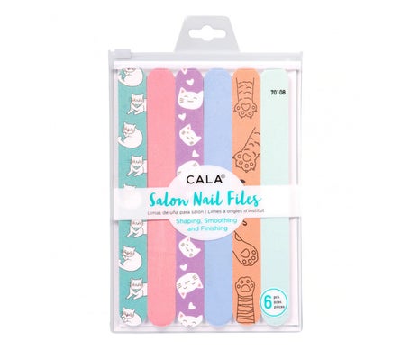 Cala Salón Nail Files Cat Lover Lima Uñas 6uds