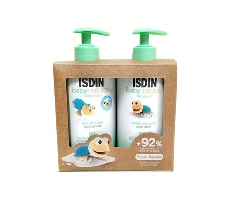ISDIN Baby Naturals Routine Bain Shampooing Gel 400ml + Lotion Corporelle 400ml