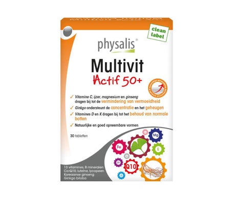 Physalis Multivit Actif 50+ 30comp