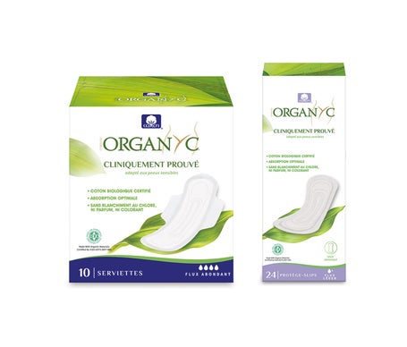Organyc Pack Serviettes Flux Abondant + Protège-Slips Léger