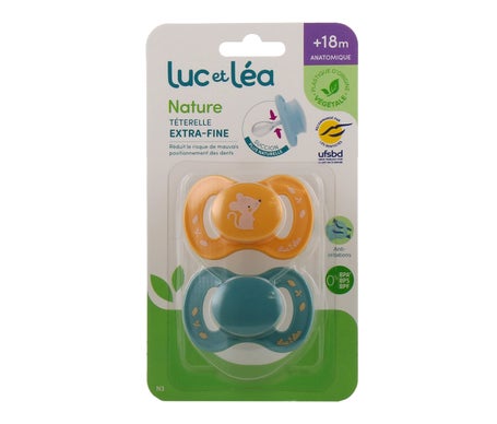 Luc et Lea Nature Sucette Souris +18M 2uts