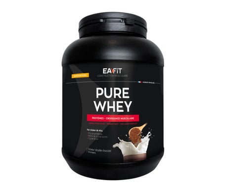Pure Whey Chocolat | EAFIT | Protéine | 30g de protéines Whey+7,6g de BCAA/shaker+magnesium | Musculation,Maintien et construction de la masse musculaire|Whey protein pour le sport | 750g-image
