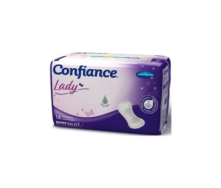 Confiance Lady Nuit Protections Anatomiques 6 Gouttes 14 Unités