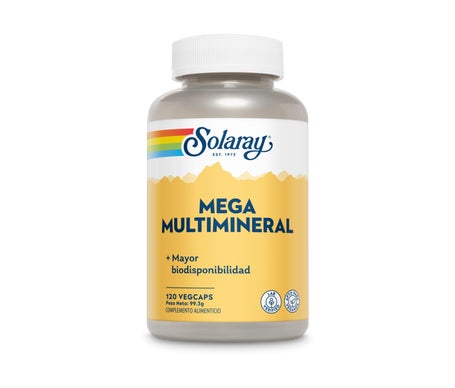 Solaray Mega Multi Mineral Mineral 120caps Soleil