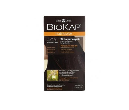 BIOKAP  Nutricolor Teinture pour Cheveux 4.06 Caf&eacute; Brun 140 ml 140 ml