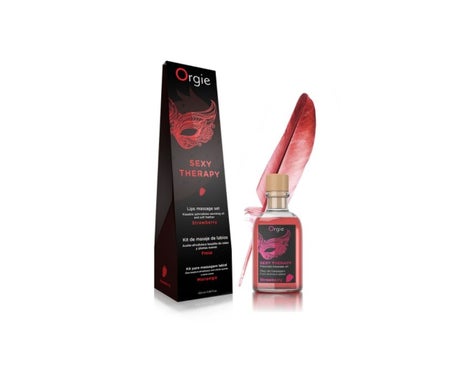 Kit de massage des lèvres à la fraise d'Orgie