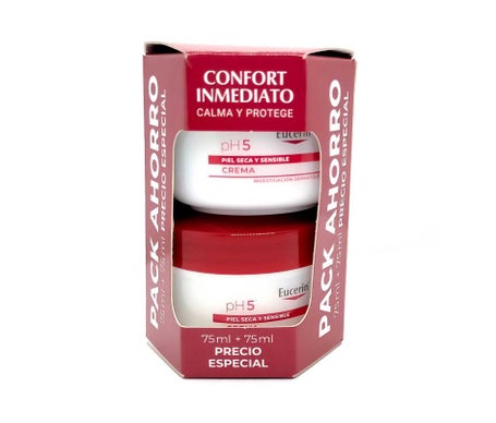 Eucerin Pack PH5 Crème Peaux Sèches et Sensibles 2x75ml