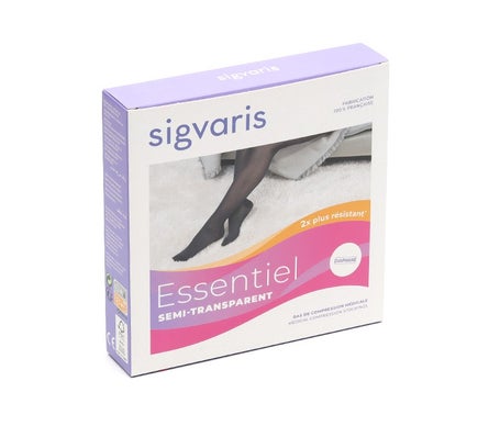 Sigvaris Bas Auto-fixant Essentiel 2 Long Noir M 1 Unité