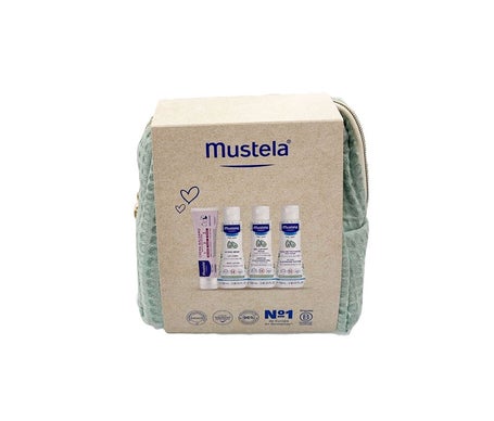 Mustela Bébé Set Trousse Coton Menthe Peau Normale