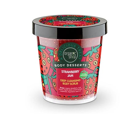 Gommage corporel à la confiture de fraises d'Organic Shop 450ml