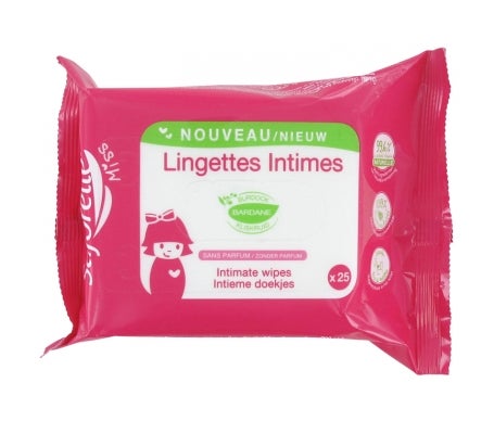 Saforelle Miss Lingettes intimes Biodegradables 25uts