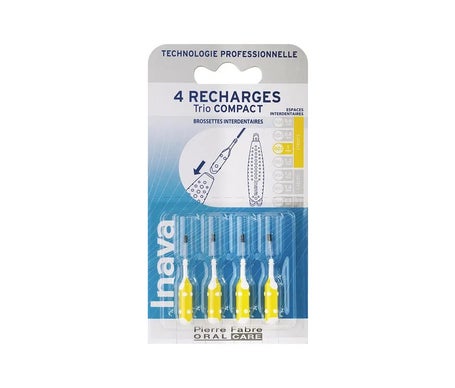 Inava Trio Compact Recharge Brossette Interdent Jaune 1Mm 4 uts