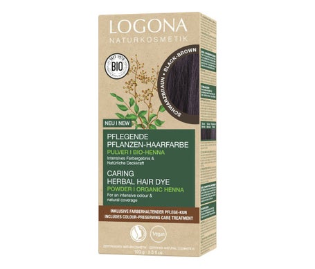 Logona Colorant végétal 101 Brun Noir 100g