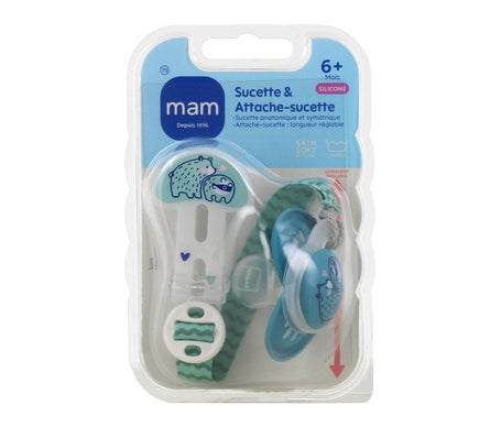 Mam Kit Sucette Silicone & Attache-Sucette +6M