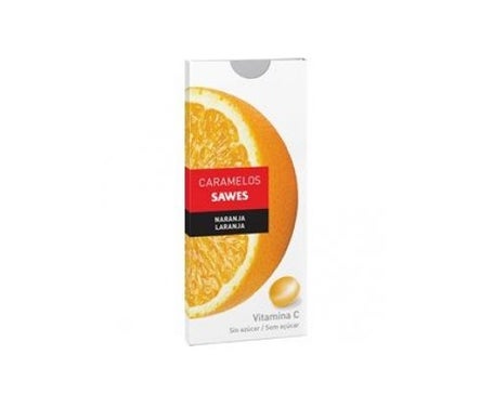 Bonbons balsamiques Sawes Orange sans sucre et avec vitamine C sous blister 22g