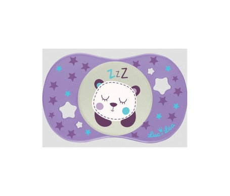 Luc et Léa Sucette +6 mois Symétrique Ours Spécial Nuit Bouton Phosphorescent