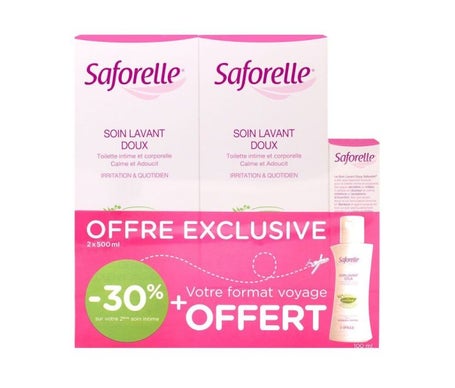 Saforelle Soin Lavant Doux 2 x 500 ml + 100 ml Offert