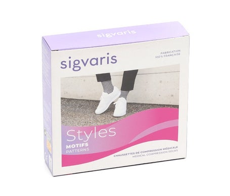 Sigvaris Styles Mariniere 2 Normal Beige Blanc Taille M 1 Unité