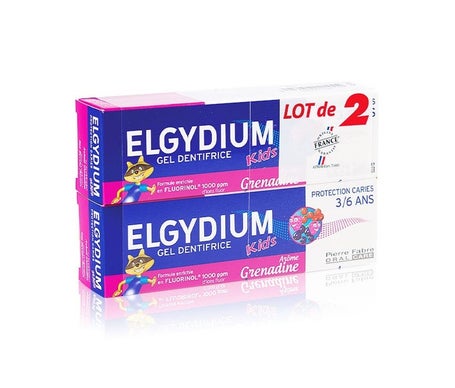 Elgydium Dentifrice Kids 2-6 Ans Grenadine 2X50ml