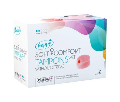Tampons lubrifiés Beppy Soft Comfort sans bandelettes 2 pièces