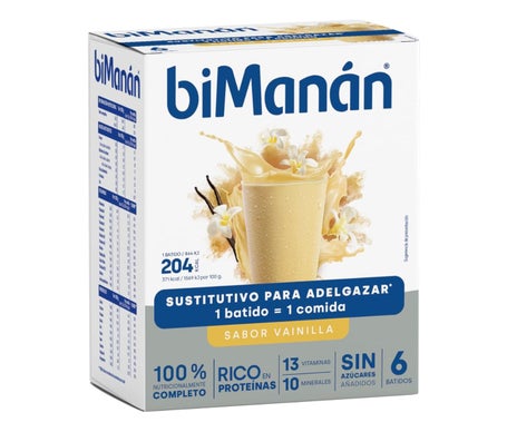 biManán™ milk-shake à la vanille de remplacement 55g 6 sachets de 6 sachets
