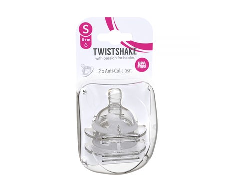 Twistshake Tétine Anti-Colique Plus +0M 2 Unités