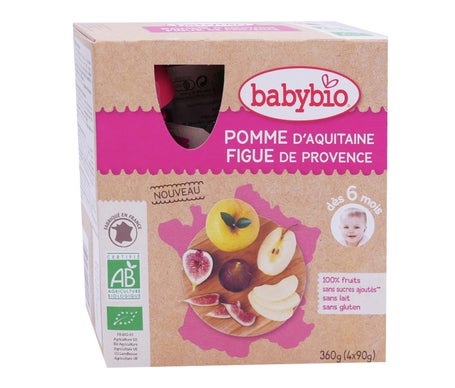 BabyBio Pomme Et Figue 4x90g