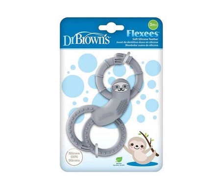 Dr Brown's Anneau de Dentition Silicone Paresseux Gris 1ut