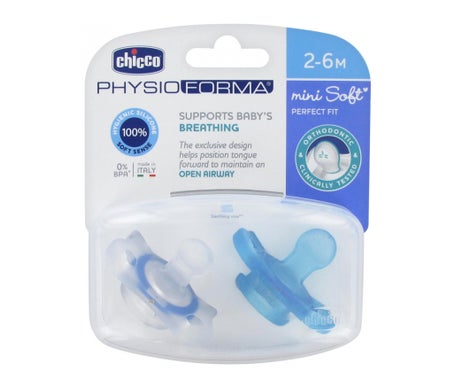 Bleu Chicco Mini Sucette Doux 2 6M 2Uts 26M