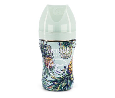 Twistshake Biberon Anticolique Acier Ananas 260ml
