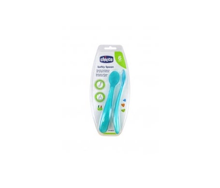 Chicco Cuillère Enfant Easy Training Silicone Bleu +6m 2u