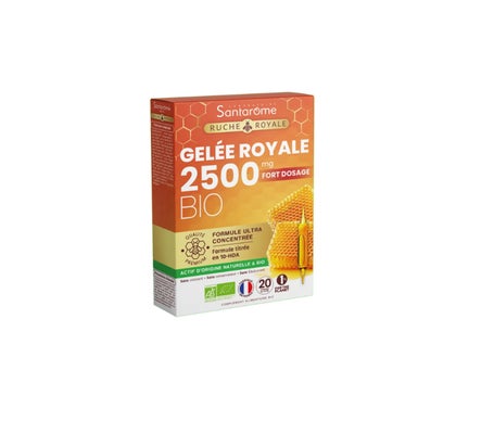 Santarome Gelée Royale 2500mg Bio 20 Ampoules