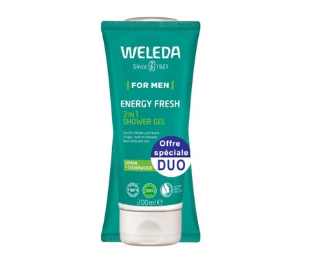 Weleda For Men Energy Fresh Gel Douche 3 en 1 2x200ml