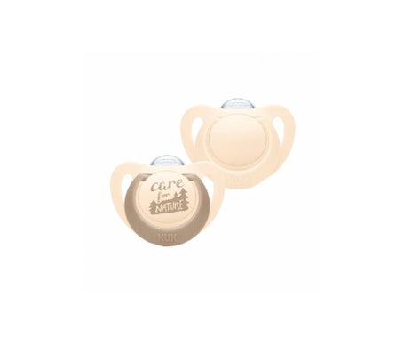 Nuk For Nature Sucette Silicone Crème 0-6M 2 Unités