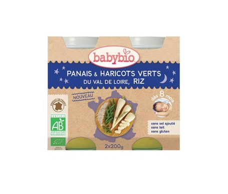 Babybio Bon/Nuit Panais/Riz 2X200g