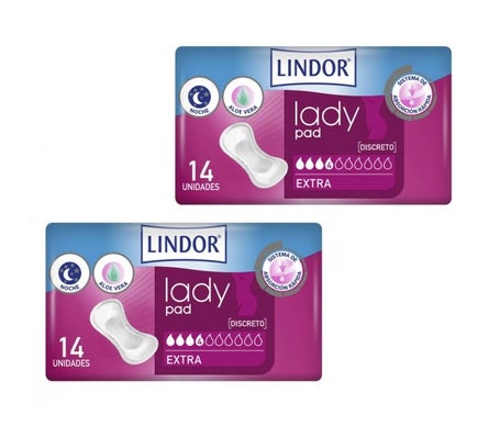 Lindor Lady Pad Coussinets pour incontinence 3 gouttes 2x14 unités