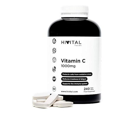 Hivital Foods Vitamine C 1000 mg 240 comprimés végétaliens