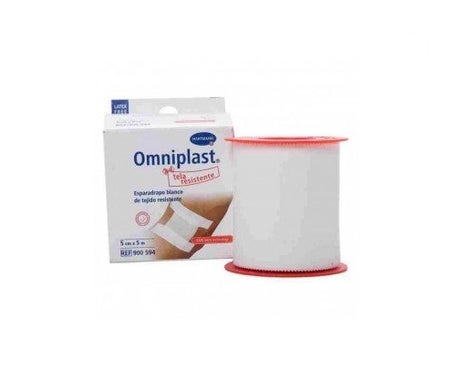 Bande adhésive hypoallergénique Omniplast, tissu résistant 5mx5cm 1 pièce
